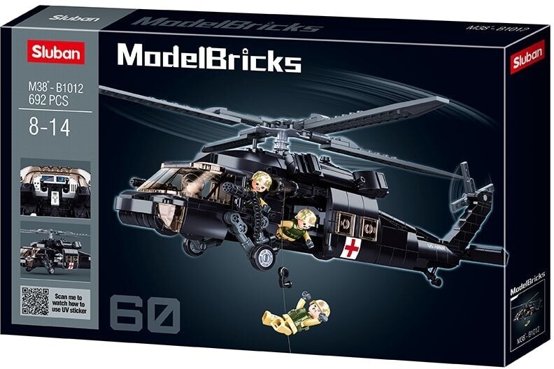 Sluban modelbircks amerikaanse medische legerhelikopter (m38-b1012)