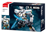 Sluban p.r. mecha wit grijs (m38-b1151)