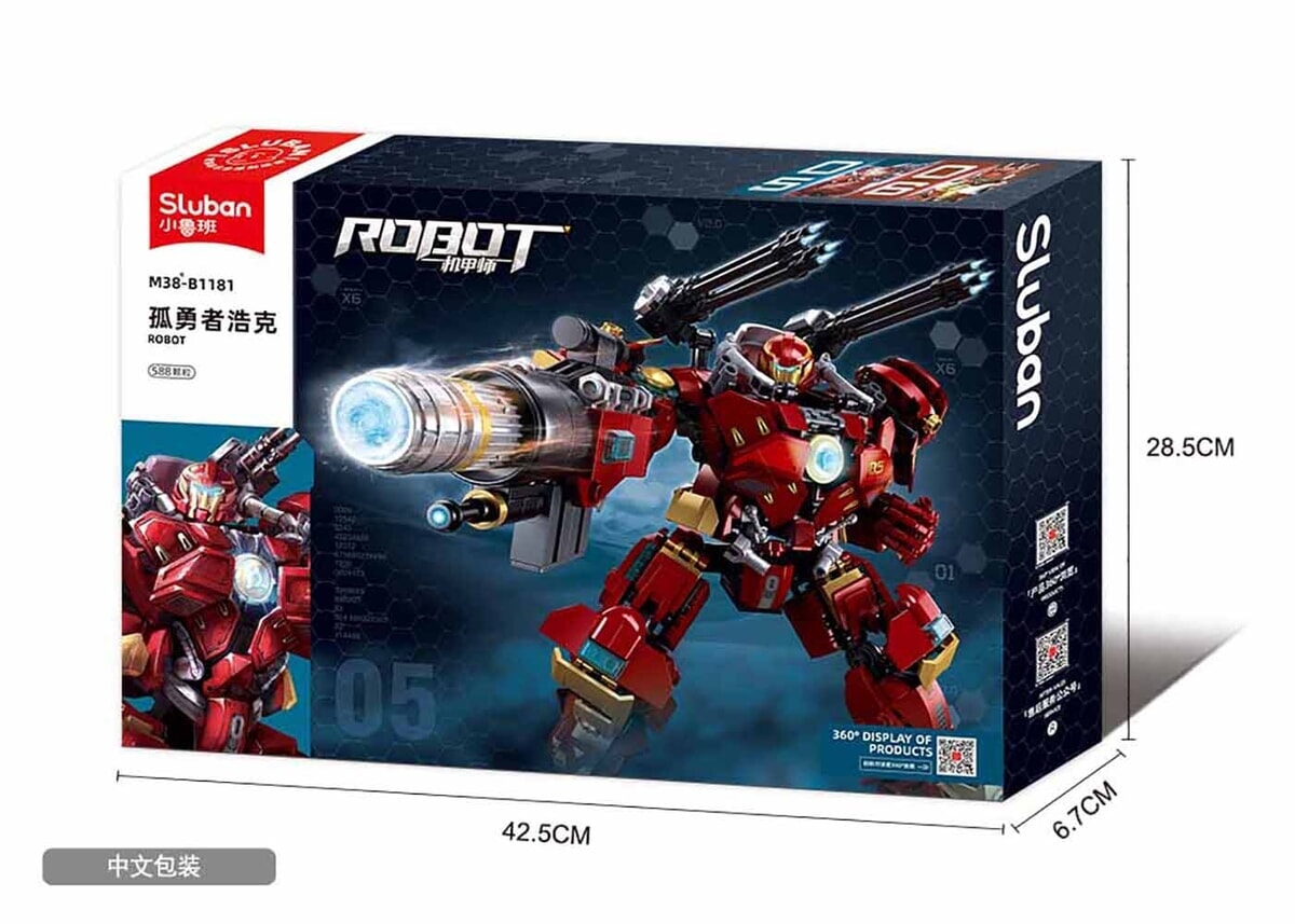 Sluban p.r. mecha de anti-hulk mech (m38-b1181)