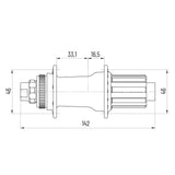 MICHE XMX po Hub MTB 142MM TX12 32G SHIMANO