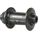 Miche Front Hub R-DX THRU-akseli 16+8G TX12 MUSTA