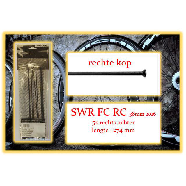 Miche Spaak+Nip. 5x RA SWR FC RC 38mm wire rim 2016
