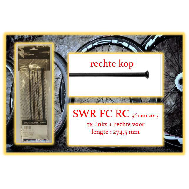 Miche Spaak+Nip. 10x LV+RV SWR FC RC 36mm wire rim 2017