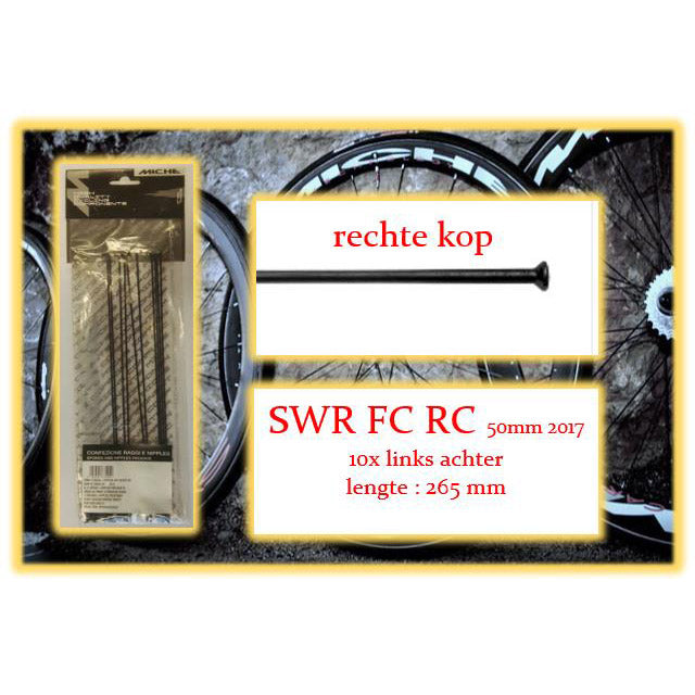 Miche Spaak+Nip. 5x La SWR FC RC 50mm Wire rim 2017