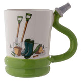 Garden hose - shaped handle ceramic mug