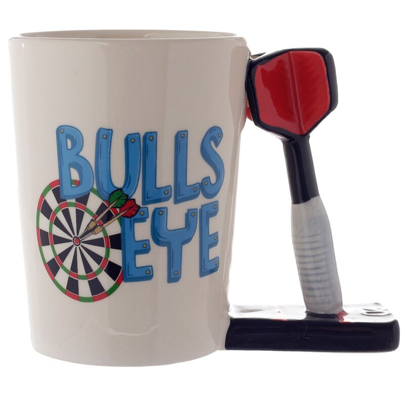 Dart-shaped handle ceramic mug