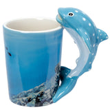 Whale shark - formed handle ceramic mug