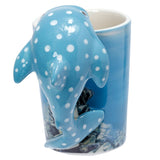 Whale shark - formed handle ceramic mug