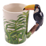 Toucan - bildat handtag keramisk mugg