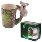 White Koala - Formed Handle Ceramic Mug