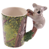 White Koala - Formed Handle Ceramic Mug