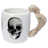 Squelette - Tasse en céramique de poignée formée