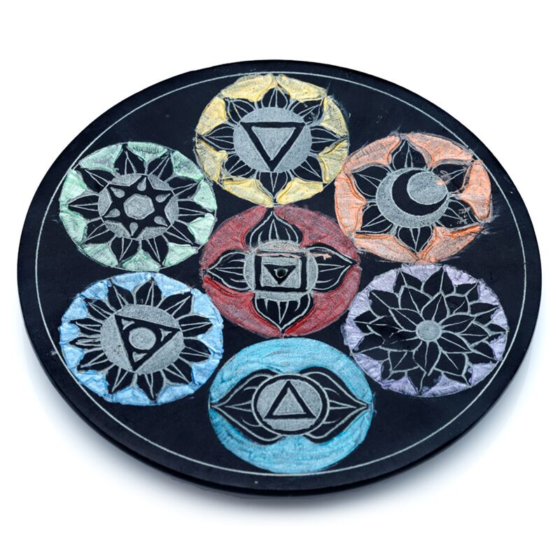 Soapstone chakra incense holder