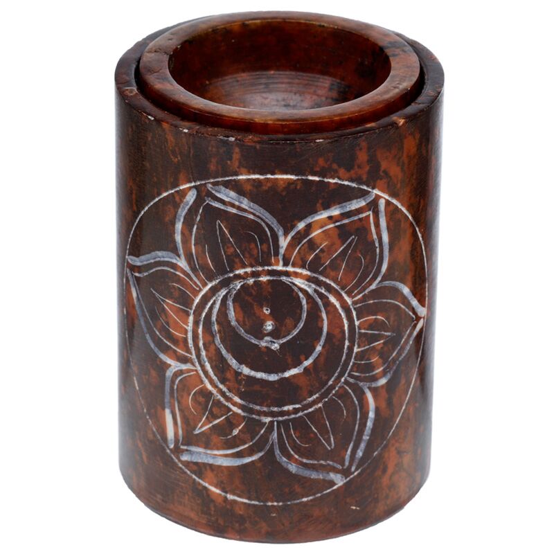 Violet soap stone cut chakra scent burner