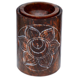 Violet soap stone cut chakra scent burner