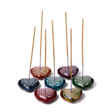 Soapstone Chakra Hart Flower or Life incense sticks holder