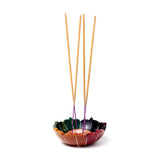 Soap stone chakra lotus incense holder dish