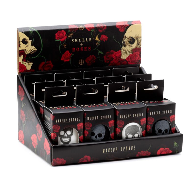 Skull roses make up sponge