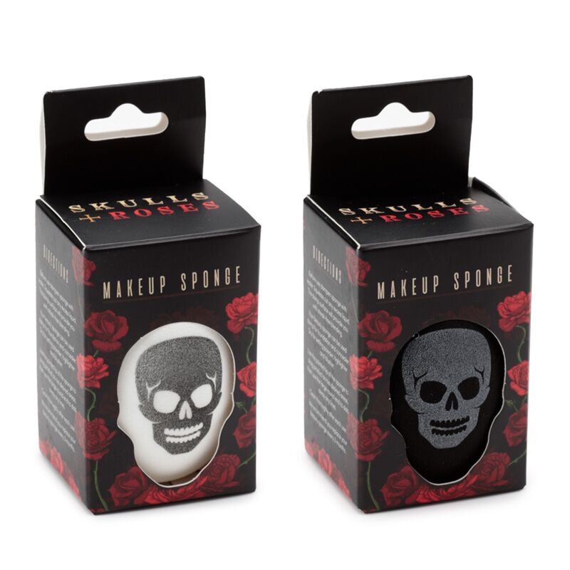 Skull roses make up sponge