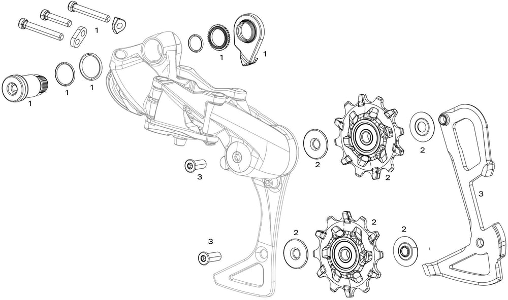 Sram rear derailleur gx dh rear derail. gx dh medium a3