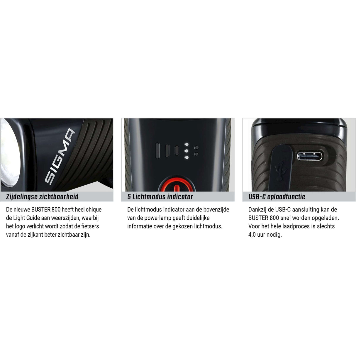 Conjunto de iluminação Sigma Buster 800 USB + Buster RL 80 Flash USB