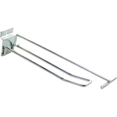 Lame wall Double hook 20 cm with price tang chromium