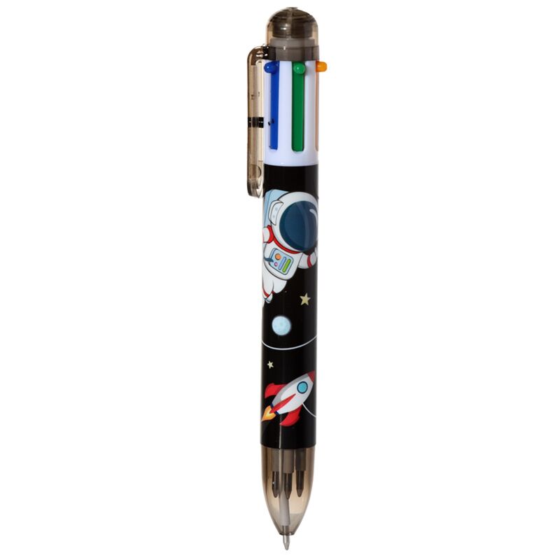 Hello space meerkleurige pen (6 kleuren)