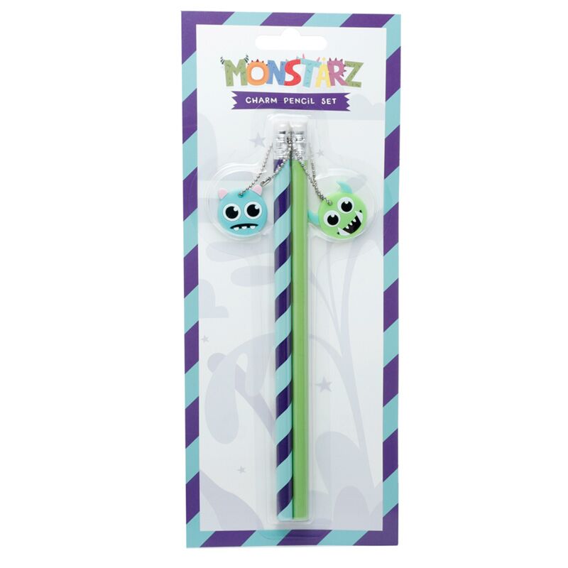 Set von 2 PVC Charms Bleistift - Monstarz Monster