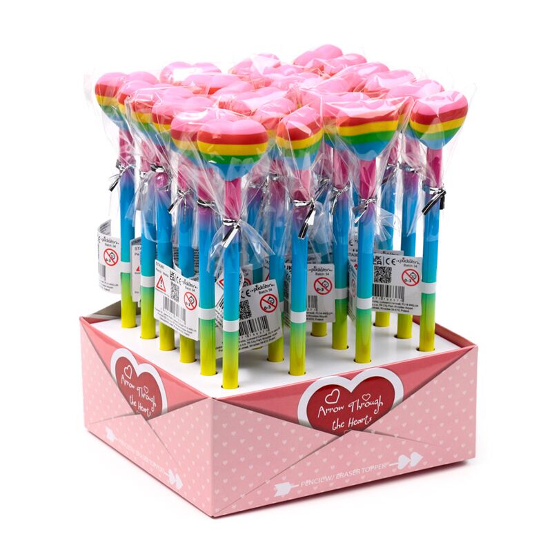 Rainbow Heart - Gum Pencil