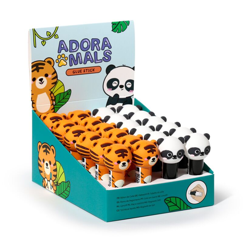 Adoramals Wildtiere Tiger Panda Klebestift