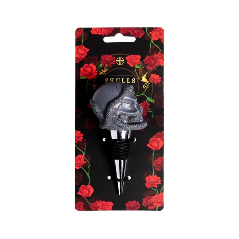 Skull roses skull and snake bottle stop