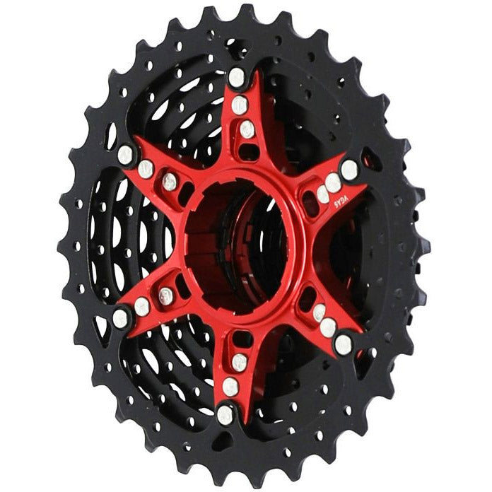 Rock Machine Sunrace Cassette CSRZ800 12V 11-30T Sort rød
