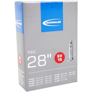 Schwalbe Internner Tube DV15 Race de 28 polegadas 18 25-622 DV 40 mm