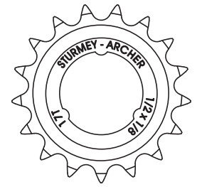 Sturmey Archer Splined Sprocket Sturmey Archer Sprocket 17t 1/8