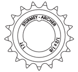 Sturmey Archer Splined Sprocket Sturmey Archer Sprocket 17t 1/8