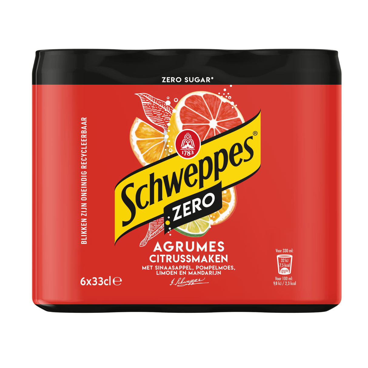 Schweppes Citrus Zero Can 33cl (4x6-pack)