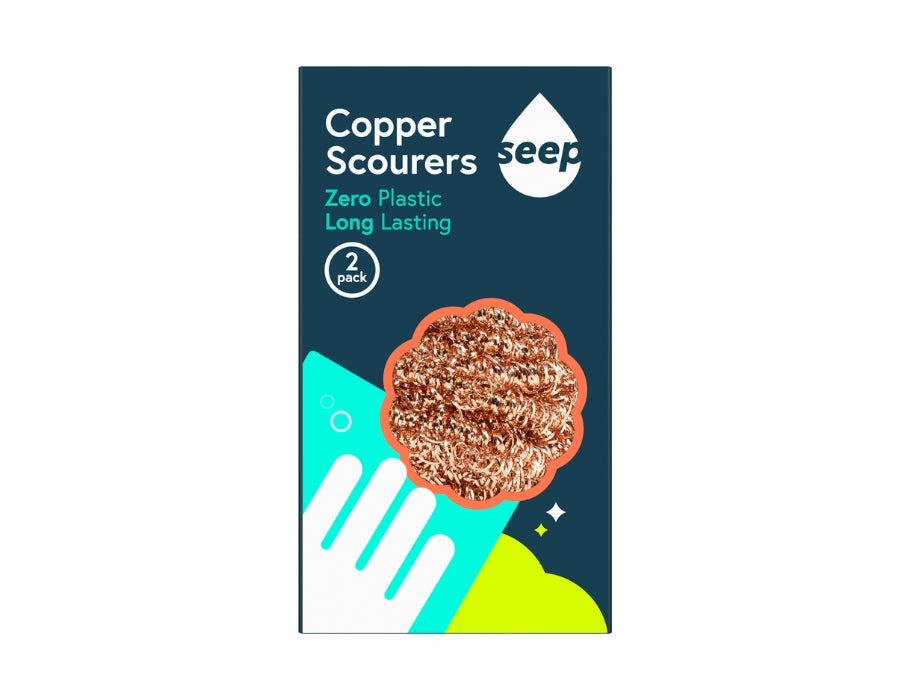 Seep kopersponsjes - 2 stuks