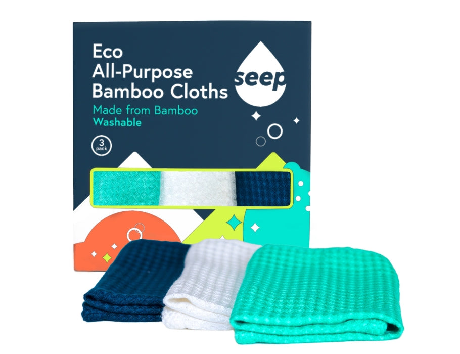 Seep multifunctionele schoonmaakdoek - bamboe - 3 stuks