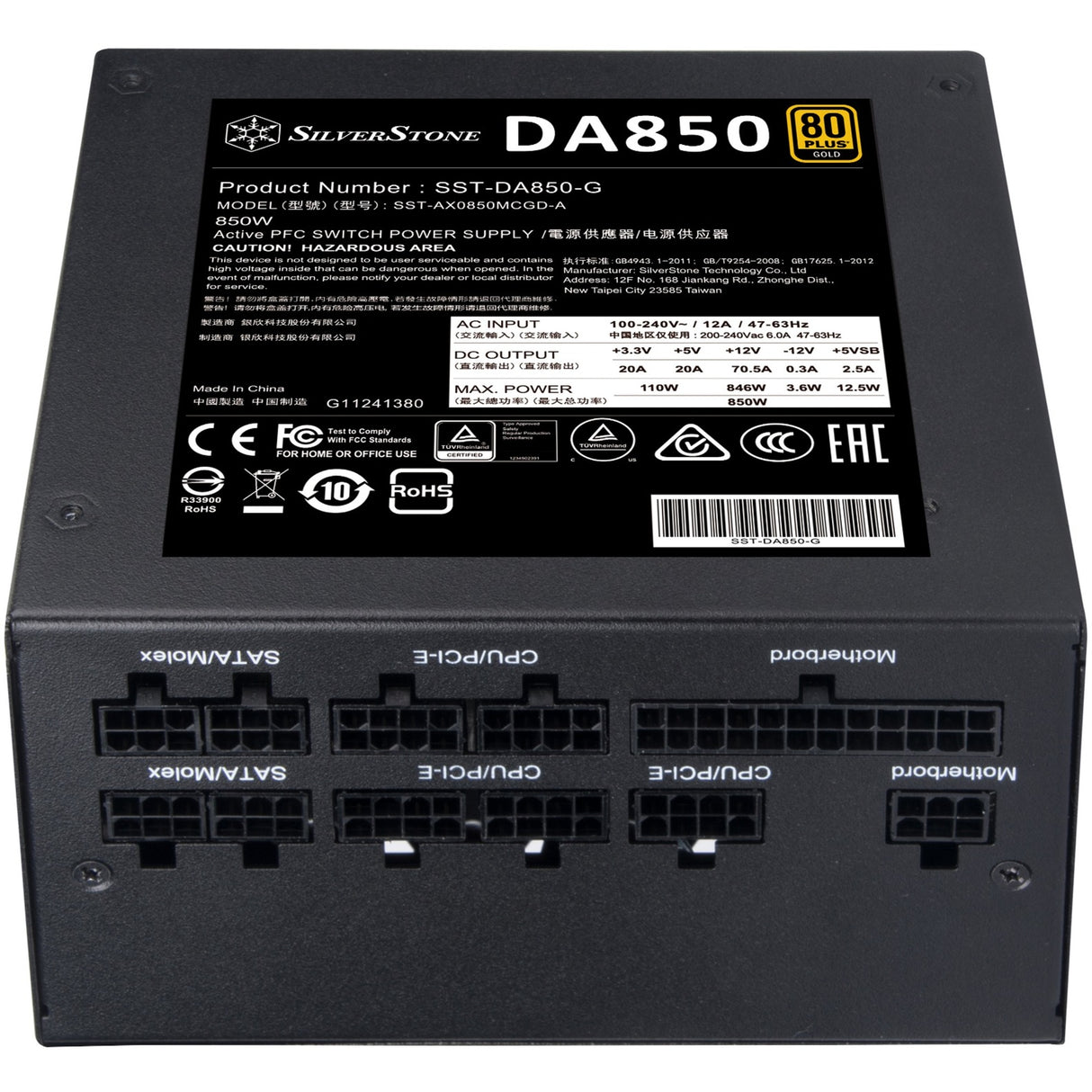 Silverstone Silverstone SST-DA850-G, 850 W