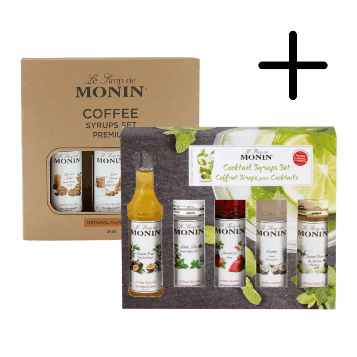 Monin sirup cocktailsæt + gavesæt 3 x 5cl