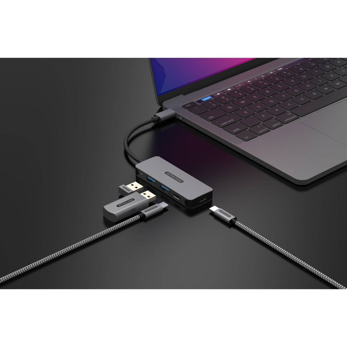 Sitecom USB-C to 2x USB-A + 2x USB-C Hub