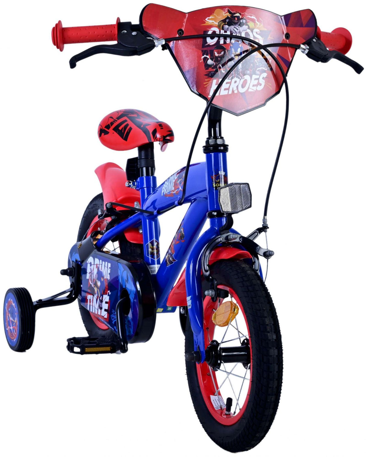 Sonic Prime Otroško kolo - Fantje - 12 palčni - modro rdeča - dve ročni zavora