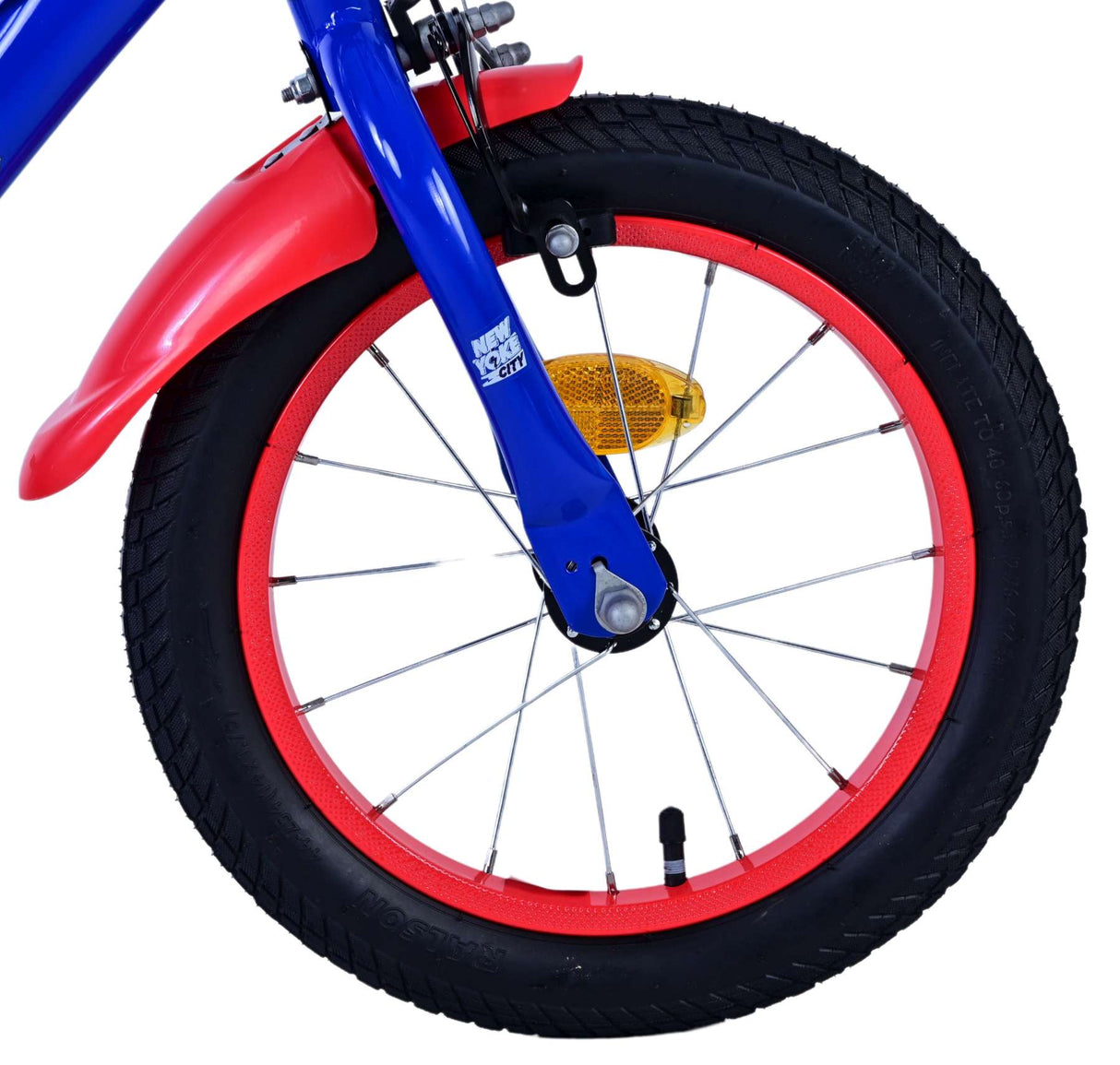 Sonic Prime Children's Bicycle - Drenge - 14 tommer - Blå rød - To håndbremser