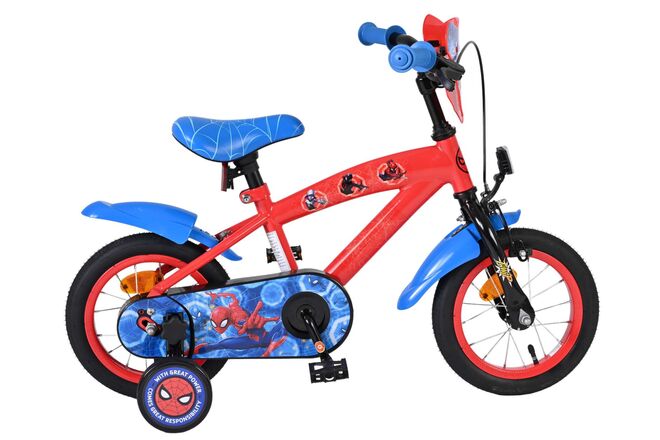 Spiderman spider-man kinderfahrrad - jungen - 12 zoll - blau rot