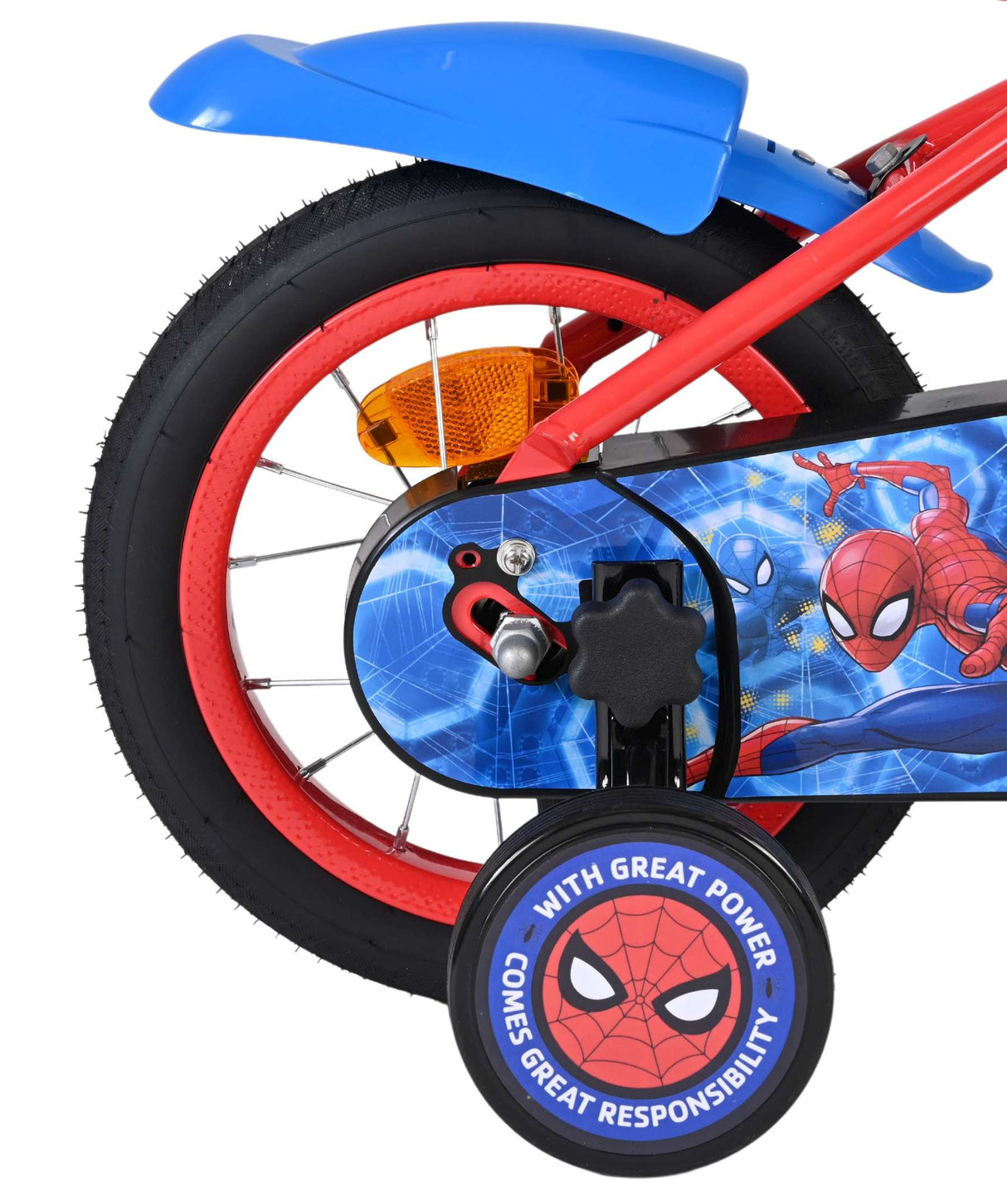 Spiderman spider-man kinderfahrrad - jungen - 12 zoll - blau rot