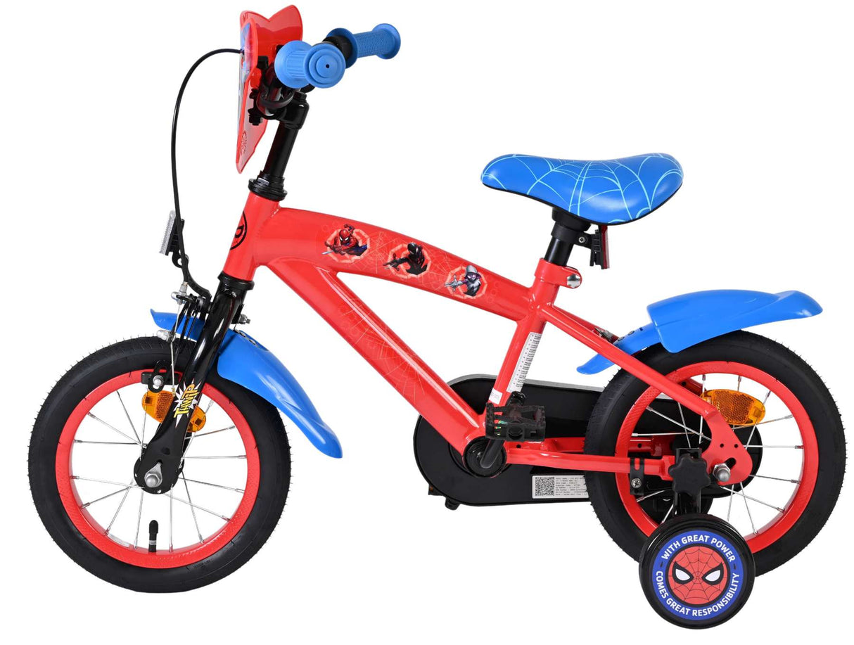 Spiderman spider-man kinderfahrrad - jungen - 12 zoll - blau rot