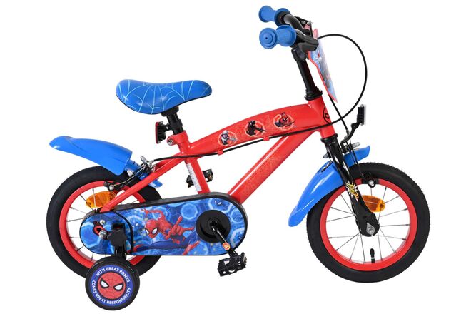 Spiderman Spider-Man children's bicycle - boys - 12 inch - blue-red - two hand brakes