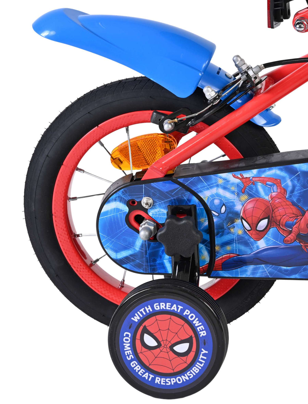 Spiderman Spider-Man children's bicycle - boys - 12 inch - blue-red - two hand brakes