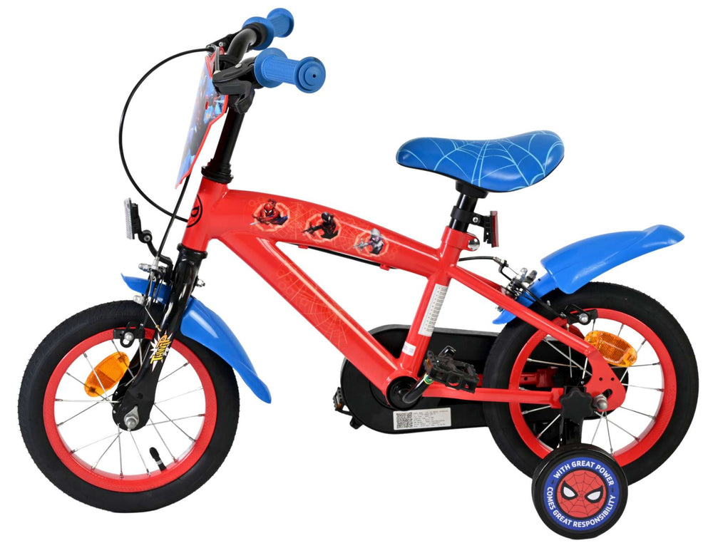 Spiderman Spider-Man children's bicycle - boys - 12 inch - blue-red - two hand brakes