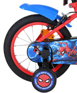 Spiderman spider-man kinderfahrrad - jungen - 14 zoll - blau rot - zwei handbremsen